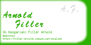 arnold filler business card